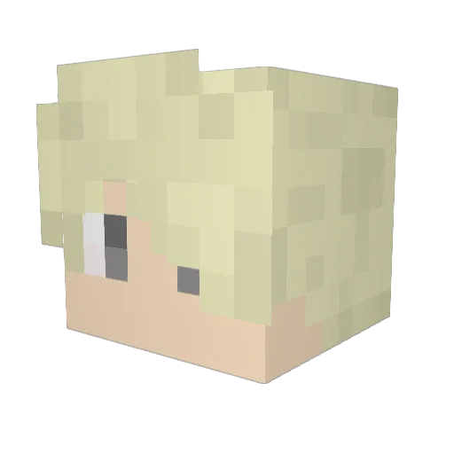 Revanuch Minecraft avatar head, 3D render