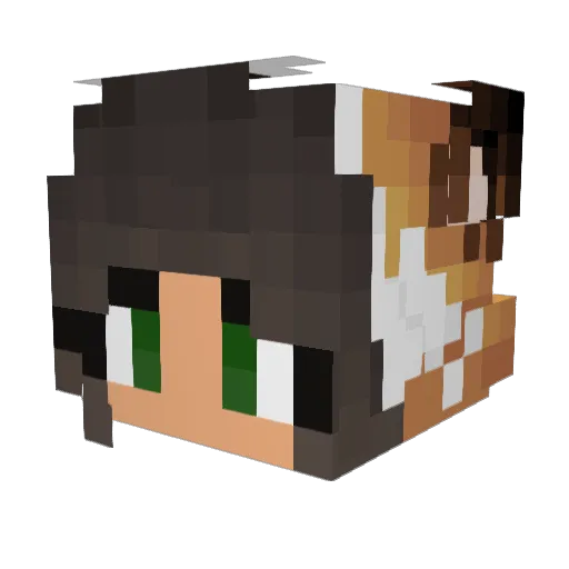 Reveenka90 Minecraft avatar head, 3D render
