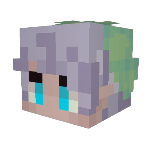 Revelations08 Minecraft avatar head, 3D render