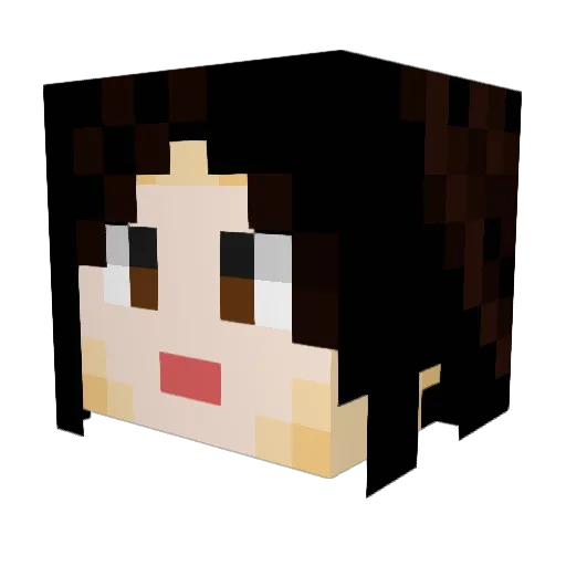 Revelies Minecraft avatar head, 3D render