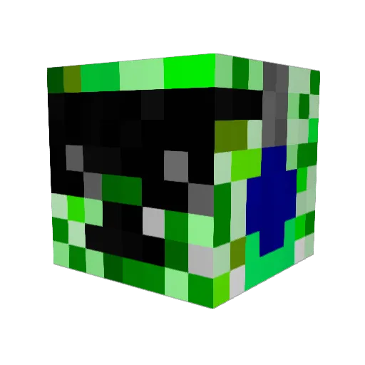 Reven Minecraft avatar head, 3D render
