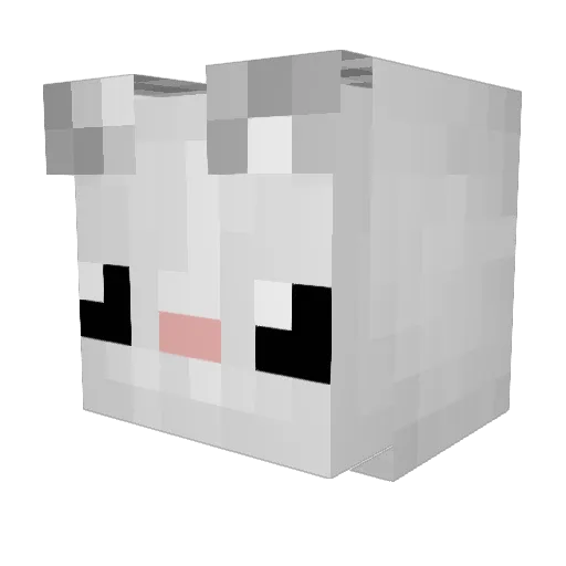 RevenElla Minecraft avatar head, 3D render