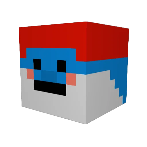 Revengxx Minecraft avatar head, 3D render