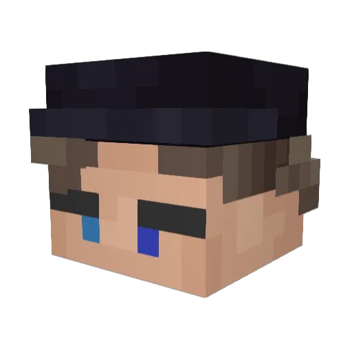 Revensche Minecraft avatar head, 3D render