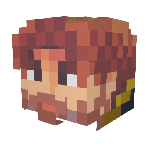 Reventiz Minecraft avatar head, 3D render