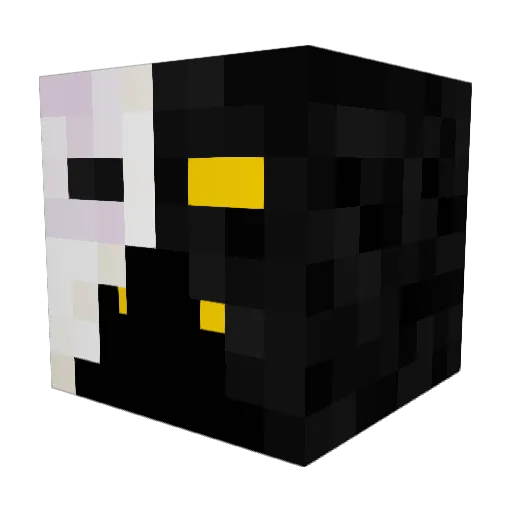 ReverbGhostz Minecraft avatar head, 3D render