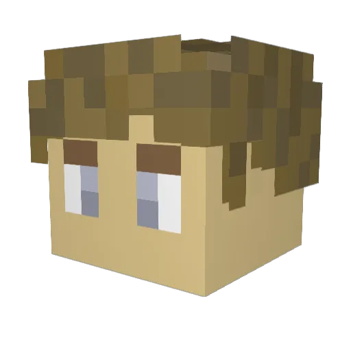 Revere_ Minecraft avatar head, 3D render