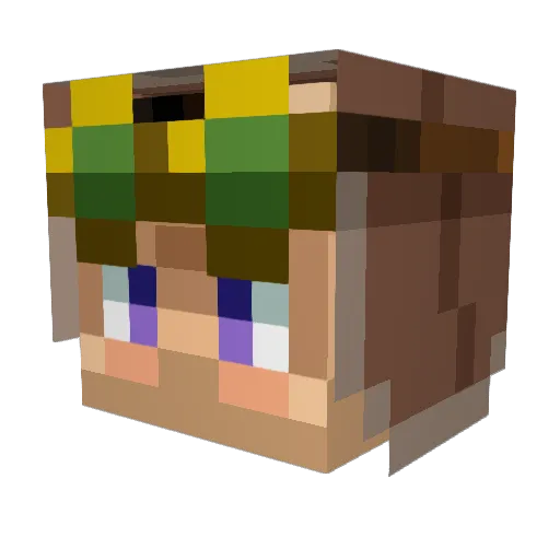 Reverendwyrm Minecraft avatar head, 3D render