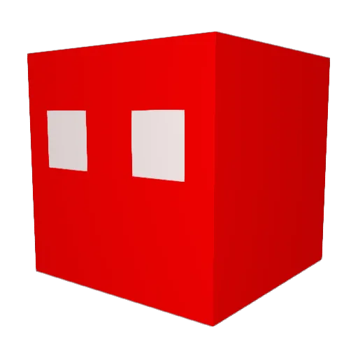 ReverseCelebimew Minecraft avatar head, 3D render