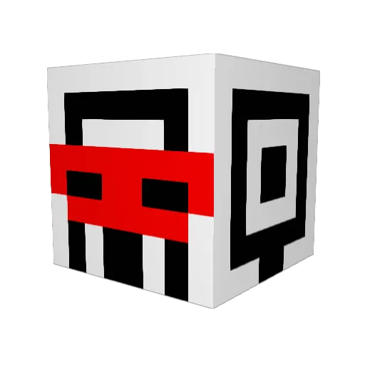 ReverseCraft Minecraft avatar head, 3D render