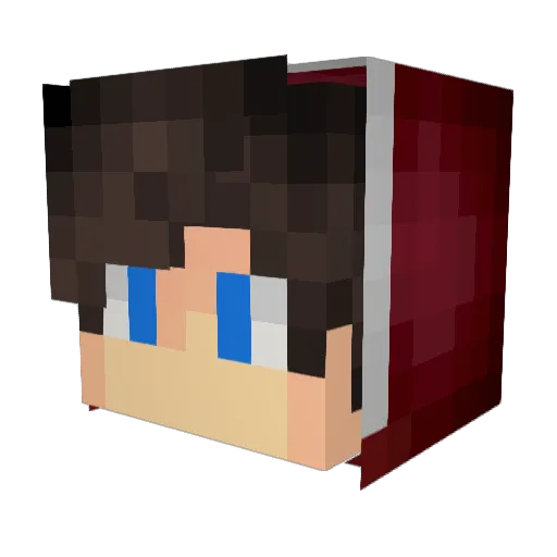 ReverseFabi04 Minecraft avatar head, 3D render