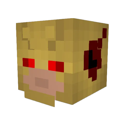 ReverseFlash___ Minecraft avatar head, 3D render