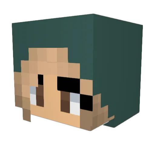 ReverseHoney Minecraft avatar head, 3D render
