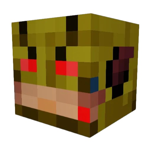 ReverseMiner Minecraft avatar head, 3D render
