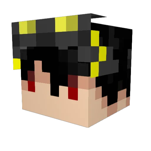 ReverseOfRiots Minecraft avatar head, 3D render