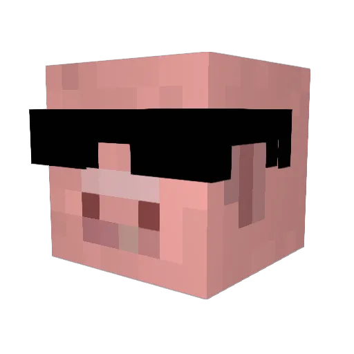 Reverse_Snow Minecraft avatar head, 3D render