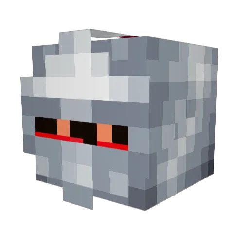 Reversobruh Minecraft avatar head, 3D render