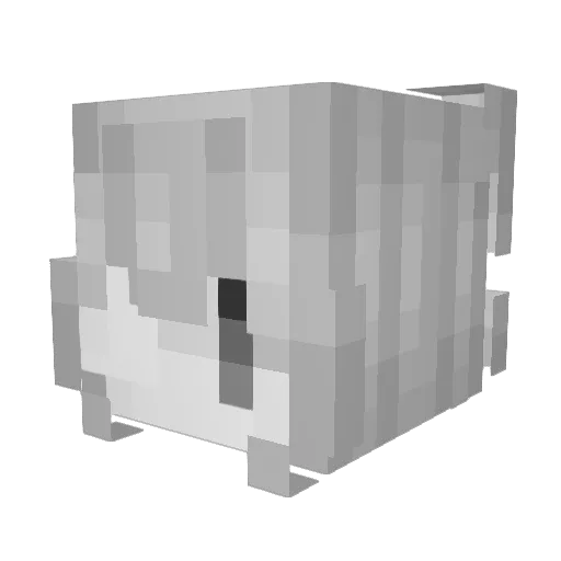 Reversof Minecraft avatar head, 3D render