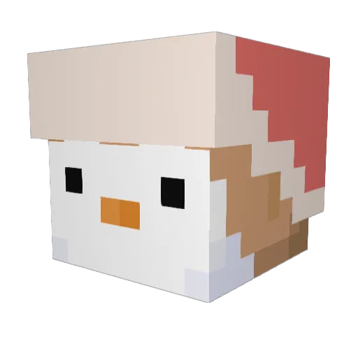 Reverstr Minecraft avatar head, 3D render