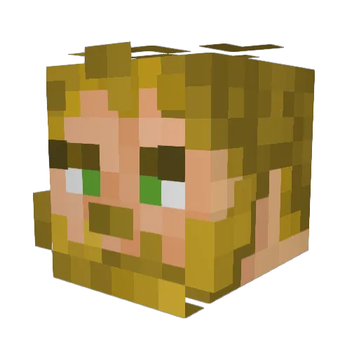 Revevoir Minecraft avatar head, 3D render