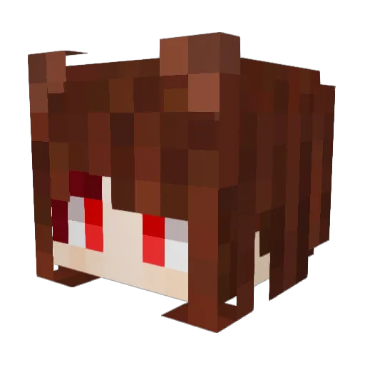 Review_Version Minecraft avatar head, 3D render