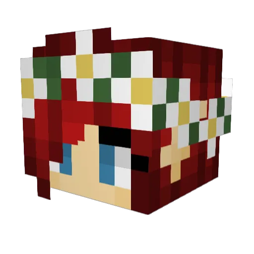 Revillia Minecraft avatar head, 3D render