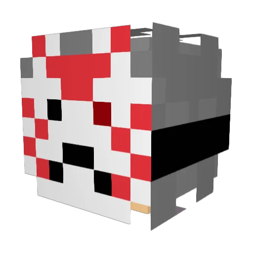 Revilo_11 Minecraft avatar head, 3D render