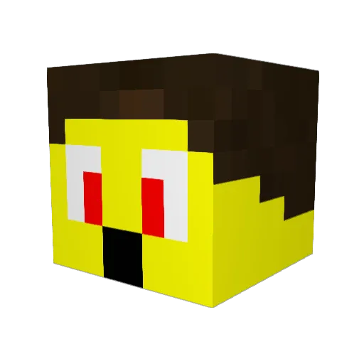 Revilo_Re Minecraft avatar head, 3D render