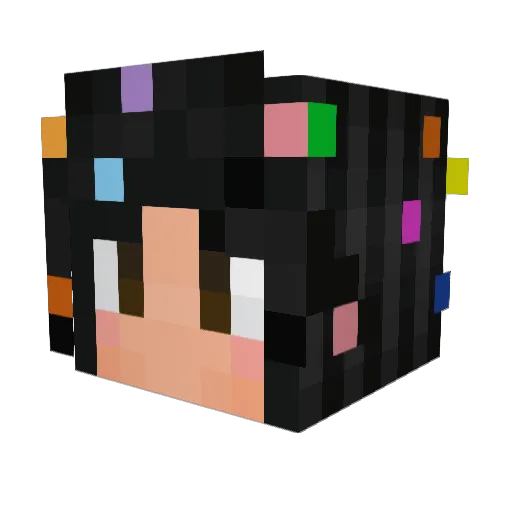 RevisedZeus Minecraft avatar head, 3D render