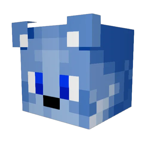 Revision342 Minecraft avatar head, 3D render