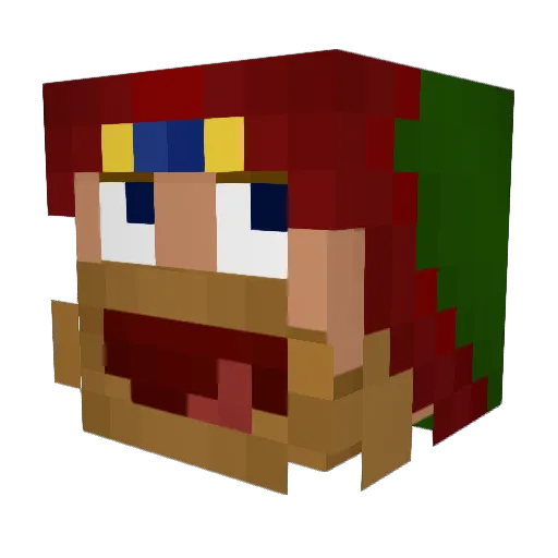 RevitZockt Minecraft avatar head, 3D render
