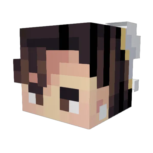 Reviyah Minecraft avatar head, 3D render