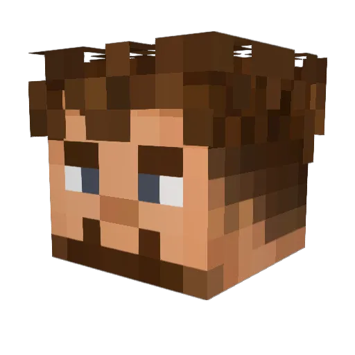 Revliss Minecraft avatar head, 3D render