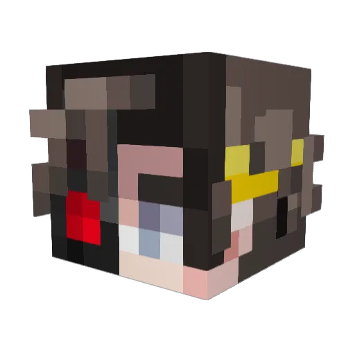 Revlity Minecraft avatar head, 3D render