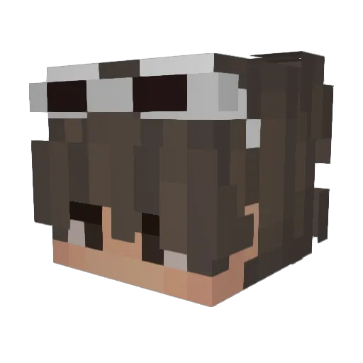 Revlvr Minecraft avatar head, 3D render