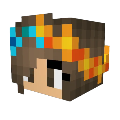 Revnash Minecraft avatar head, 3D render