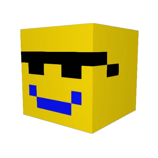 RevoEU Minecraft avatar head, 3D render
