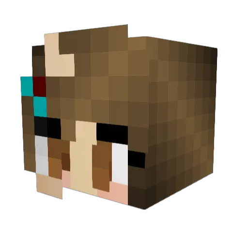 Revolmee Minecraft avatar head, 3D render