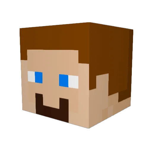 RevoluPowered Minecraft avatar head, 3D render