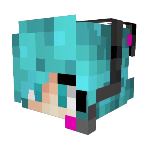 Revolution21X Minecraft avatar head, 3D render