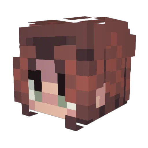 RevolutionBread Minecraft avatar head, 3D render