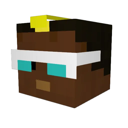 RevolutionPl Minecraft avatar head, 3D render