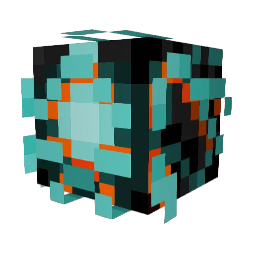Revolvita Minecraft avatar head, 3D render