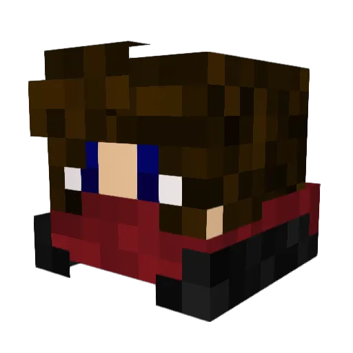 Revontheus_ Minecraft avatar head, 3D render