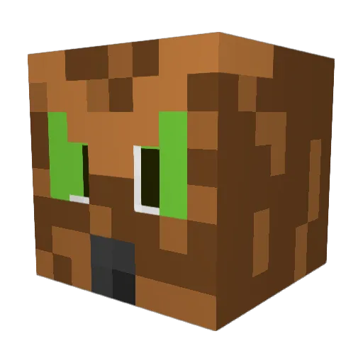 Revort Minecraft avatar head, 3D render