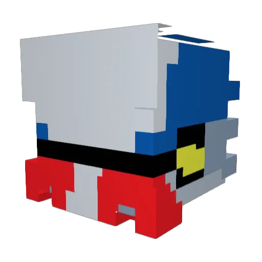 Revovolver Minecraft avatar head, 3D render