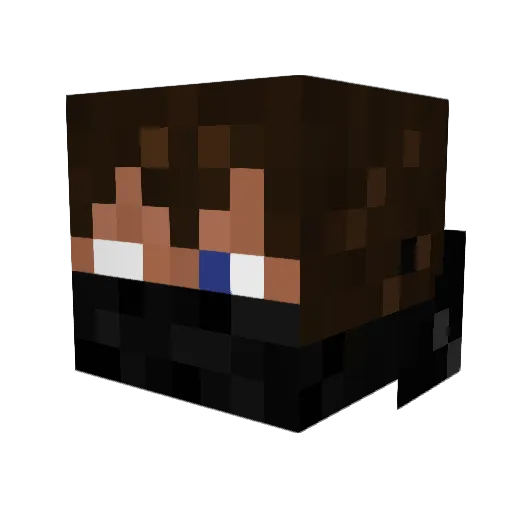 Revoy8000 Minecraft avatar head, 3D render