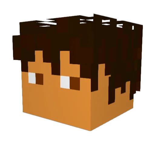 Revrave Minecraft avatar head, 3D render