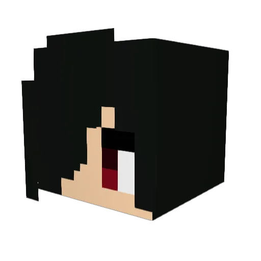 Revryu Minecraft avatar head, 3D render