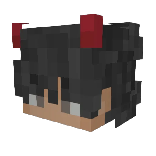 Revuseee Minecraft avatar head, 3D render